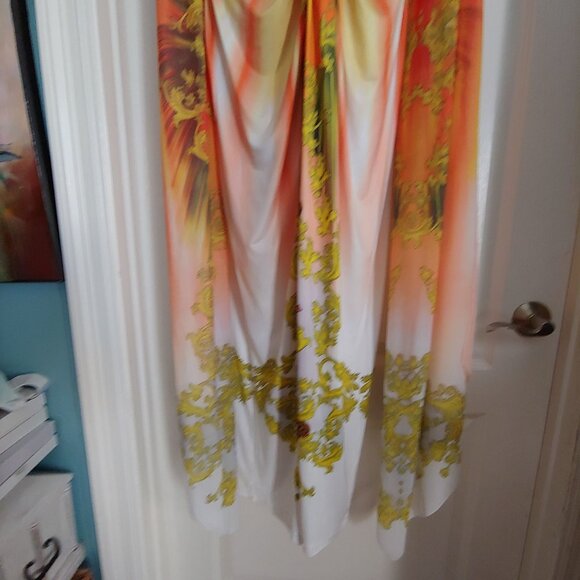 Venus Long Tropical Vacation Tropical Resort Cruise Ethereal Dress L Exotic - Picture 9 of 15